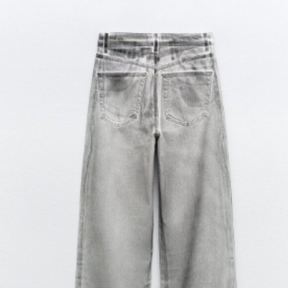 Zara Gray Relaxed Jeans High-Waisted Soft Denim - Picture 4 of 12